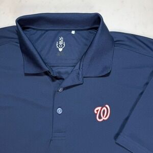 Cutter & Buck CBUK Mens Navy Washington Nationals Polo Shirt XXL